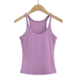Women's Breathable Sleeveless 100% Cotton/Bamboo Fiber Ribbed Tank <b>Tops</b> Many Colours for Sale - Product Image 5