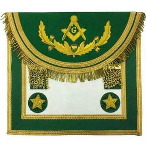 Premium Quality Hand Embroidered Regalia Masonic <b>Apron</b> Past Master Blue Lodge <b>Apron</b> <b>White</b> & Blue Velvet <b>Aprons</b> MASONIC REGALIA - Product Image 5