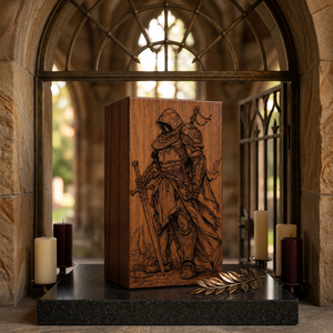 Natural Wood Cremation Urn Engraved <b>Memorial</b> <b>Keepsake</b> <b>Box</b> Custom Pet Ashes Casket Floral Decorative Funeral Supply - Product Image 2