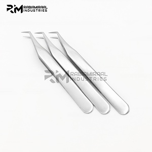 Pince à épiler en acier inoxydable RMI pour extensions de cils, pointe fine, outils de beauté pour cils et maquillage - Product Image 1