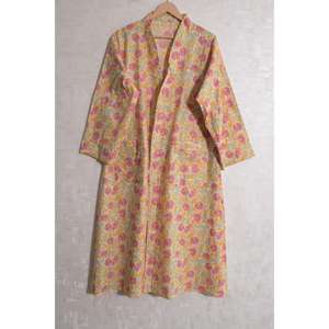 Bata Kimono de Algodón con Estampado Floral para Mujer, Estilo Boho, Hecha a Mano, Ligera, para Descansar, Regalo de Cumpleaños - Product Image 3