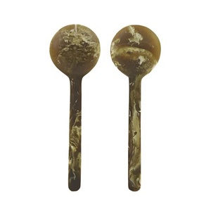 Ensemble de cuillères à salade en résine, écologiques, compatibles lave-vaisselle et micro-ondes, outils à salade faits à la main - Product Image 5