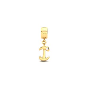 Pendentifs et breloques raffinés, présentant des détails artistiques de bijouterie en diamant avec des accessoires de fabrication en or massif poli. - Product Image 1