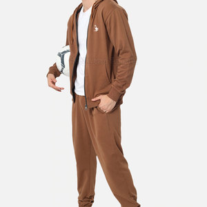 Nouvel ensemble de survêtement sportif Spawrts en coton éponge marron, respirant et élégant, modèle Combaxx, vente chaude - Product Image 6