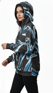 เสื้อฮู้ดดี้โอเวอร์ไซส์ยูนิเซ็กส์สไตล์ร่วมสมัย พร้อมลายพิมพ์ซับลิเมชั่นคุณภาพสูง สำหรับแฟชั่นสตรีทแวร์ - Product Image 5