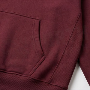 Pure Cotton Oversized Hoodie Drop Shoulder Streetwear Pullover Custom Logo Full Sleeves <b>Knee</b> Length Solid Pattern OEM - Product Image 5