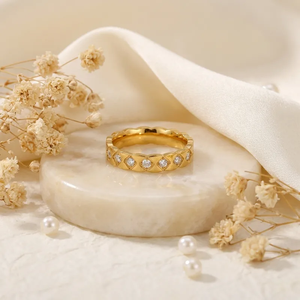 Luxury Geometric Stainless Steel <b>Ring</b> for Women 304 Waterproof Non Tarnish Fashion Jewelry Trendy <b>Statement</b> <b>Rings</b> Wholesale - Product Image 5