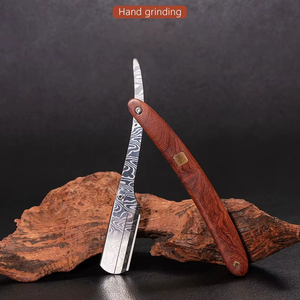 Rasoir de barbier professionnel à manche en bois, avec lames remplaçables pour hommes - Product Image 2