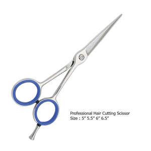 Ciseaux de barbier droits à lame tranchante en acier inoxydable de haute qualité pour la coupe de cheveux, meilleur prix, Pakistan - Product Image 5