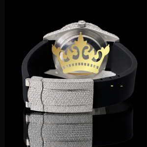 Custom Luxury Men's Watch with Moissanite Diamond Ice Out Rose Gold Tone Stainless Steel - Product Image 1