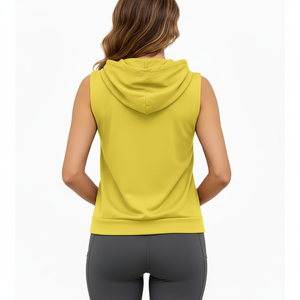Women's Sleeveless Hoodie and <b>Cropped</b> Tank <b>Top</b> Quick Dry Breathable Gym Wear <b>Turtleneck</b> Pullover short Tank <b>top</b> vest for woman - Product Image 4