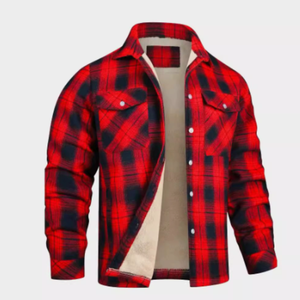 Chemise en flanelle à carreaux pour homme, 100% coton, respirante, manches longues, boutonnée, décontractée, anti-rides, style automne - Product Image 3