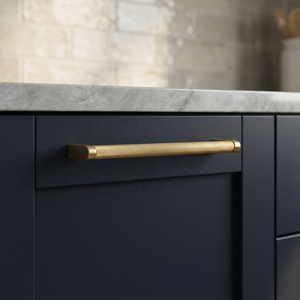 Stylish Brushed Brass <b>Bar</b> <b>Handle</b> Cabinet Hardware Kitchen Bedroom Wardrobe Door Pull Durable Knurled Design Natural Finishing - Product Image 2