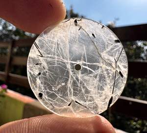 <b>Black</b> Rutile <b>Watch</b> Dial Size 31.50 mm Loose <b>Watch</b> Accessories Stone Dial Handmade Gemstone <b>Watch</b> Dial - Product Image 1