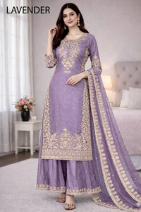2025 ropa tradicional Sharara para fiesta de Invierno para mujer, los últimos trajes Punjabi, tela Georgette cosida personalizada, precio bajo - Product Image 2