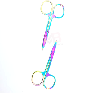 กรรไกรต่อขนตาและกรรไกรตกแต่งคิ้วสแตนเลสสตีลโลโก้สั่งทำได้ คุณภาพดีเยี่ยม พร้อมกรรไกรอเนกประสงค์สีรุ้ง - Product Image 6