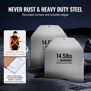 Plaques de gilet lesté incurvées en acier premium de 14,5 lb, ajustement ergonomique profilé pour les WODs, poids supplémentaire pour l'entraînement - Product Image 5