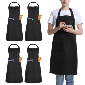 Uniformes de serveur et uniformes de restaurant personnalisés, tablier réglable avec 2 poches, tablier unisexe, uniforme de travail de cuisine - Product Image 2