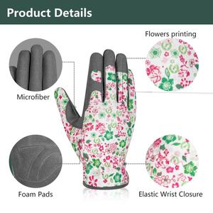 Guantes de Trabajo para Jardín de Ajuste Cómodo, Directo de Fábrica, Tejido Elástico y Transpirable, Palma de Cuero, para Jardinería y Paisajismo - Product Image 3