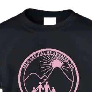 เสื้อยืดแขนสั้นลายกราฟิกสำหรับเด็กสีดำ พิมพ์ลายวงกลมสีชมพู คอกลม สวมใส่สบาย น้ำหนักเบา เหมาะสำหรับทุกวัน - Product Image 4
