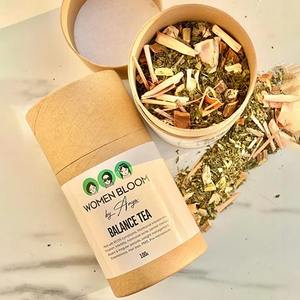 Caja de Té Personalizada en Tubo de Papel Kraft Ecológico, Envase de Cartón Cilíndrico Único, Contenedores Redondos de Papel para Alimentos con Tapa de Papel - Product Image 1