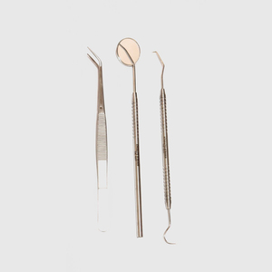 ชุดตรวจฟันคุณภาพสูง OldMed Instruments ชุดตรวจฟันสแตนเลส กระจกตรวจฟัน หัวตรวจฟัน 3 ชิ้น - Product Image 4