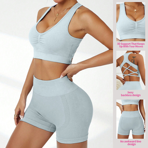 Conjunto Deportivo de 3 Piezas para Mujer, de Secado Rápido, Transpirable, con Leggings de Manga Larga, Chaqueta de Compresión y Sujetador Deportivo para Yoga, Gimnasio y Entrenamiento - Product Image 1