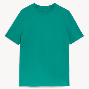 T-shirt décontracté pour homme, été, respirant, 100% coton biologique, uni, surdimensionné, 240 grammes, usage quotidien - Product Image 1