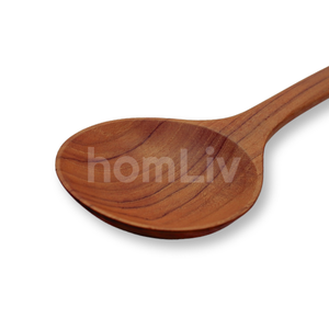 OEM Natural Eco Friendly Godiva Size M Teak Wood Ladle Sustainable Food Safe No <b>Paint</b> Halal Customized Wooden Soup Spoon - Product Image 2