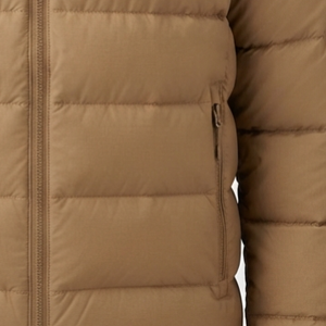Men's Tan Stand Collar Puffer Jacket Lightweight Polyester Winter Coat Casual Outdoor Wear Zipper Closure Regular Fit Closure Re - Product Image 6