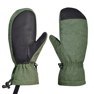 OEM Custom <b>Mens</b> Leather Palm Ski Mittens Vintage Style Thermal Lined Snowboarding Mittens <b>Gloves</b> For Sale - Product Image 5