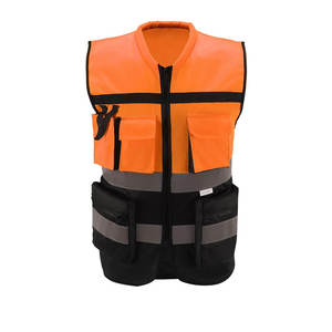 Chaleco de Seguridad Industrial con Logotipo Personalizado al por Mayor, Chaleco Reflectante de Alta Visibilidad para Trabajo de Construcción con Bolsillos - Product Image 3
