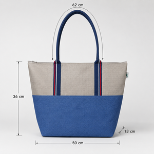 Wholesale Custom Logo Two Tone PP Laminated Jute <b>Beach</b> Tote <b>Bag</b> <b>Large</b> Capacity Reusable Eco Friendly Shopping <b>Bag</b> Exporter India - Product Image 2