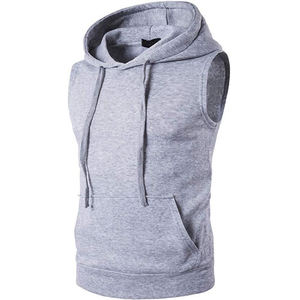 Hoodie sans manches pour homme sur mesure de haute qualité, coton/polyester/spandex, nouvelle arrivée, OEM, durable - Product Image 6