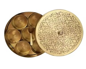 Elegant Kitchen Storage Solution Metal <b>Spice</b> <b>Box</b> Masala Container with Sections for Cooking Essentials - Product Image 2