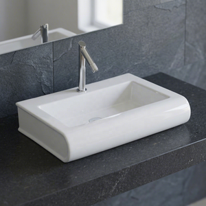 Vistaar Matuki – Lavabo carré en céramique à poser, design minimaliste et écologique, idéal pour hôpitaux et centres commerciaux, directement de l'usine - Product Image 4