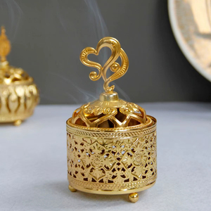 Brûleur d'encens en métal artistique moderne pour la décoration du salon et les séances de méditation quotidienne et d'aromathérapie - Product Image 1