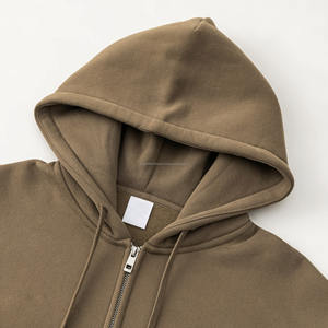 Alta calidad personalizado en blanco personalizado DTG Raglan Sudadera con capucha de gran tamaño Boxy Fit Crop Heavy Weight Zip up hombres sudaderas con capucha sudaderas - Product Image 1