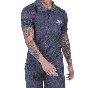 Turn <b>Down</b> Collar Design Men Sports Style Tee Shirt And Shorts Set Comfortable Casual Summer Outfit For Outdoor Activities Casual - Product Image 4