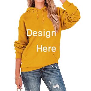 Haute qualité femmes hiver sweat impression personnalisée brodé BD Design étiquette longue tricotée à capuche Zip décontracté hiver à capuche - Product Image 3