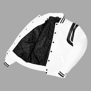 Veste de baseball vintage en polyester personnalisée OEM, style streetwear, coupe-vent respirant pour jeunes, doublure en laine, logo personnalisé, homme - Product Image 5