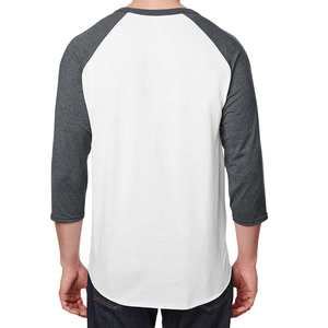 Camisetas de Manga Larga Raglán para Hombre, Diseño Personalizado, Algodón Grueso, Cuello Redondo, Color Heather Premium, OEM - Product Image 2