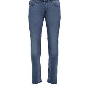 กางเกงยีนส์เดนิมผู้ชายขายส่ง พร้อมป้ายโลโก้แบบกำหนดเองและฉลากส่วนตัว |   ตัวเลือกแบบทรงเข้ารูป / ทรงตรง |   ราคาโรงงาน รับสั่งซื้อจำนวนมาก - Product Image 2