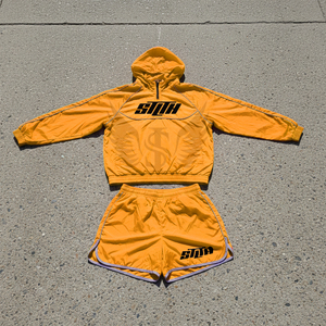 OEM Windbreaker <b>Wind</b> <b>Breaker</b> Sets Windproof Men Custom Polyester Tracksuit Zipper Hoodie and Shorts Two Piece Set - Product Image 6