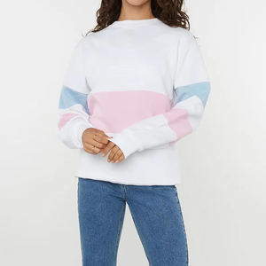 Sweat-shirt pour femme en molleton respirant, col rond, coton, grande taille, logo personnalisé imprimé, en vente en ligne - Product Image 5