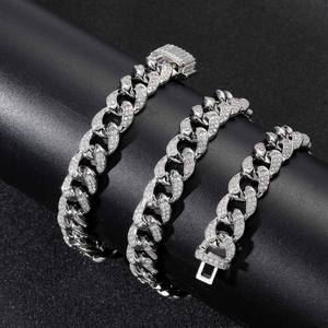 Export Quality Womens <b>Iced</b> <b>Out</b> Diamond Hip Hop <b>Chain</b> Necklace with Elegant Sparkling Stones for Fashion Shows and Daily Outfits - Product Image 4