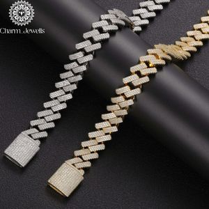 สร้อยคอ Charm Jewells แบบ unisex ประดับเพชรโมอิสซาไนต์ทรงกลมเจียระไนแบบ Brilliant Cut ดีไซน์เรขาคณิต ชุบทอง 14K เงินแท้ 925 รับรองโดย IGI สไตล์ฮิป - Product Image 1