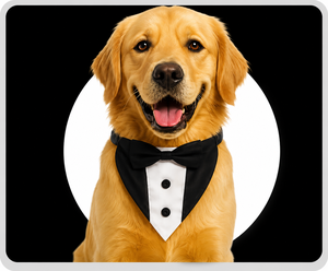 <b>Dog</b> Bandana with Bow OEM ODM Custom Logo Adjustable Polyester Modern Design Birthday Christmas Pet Accessories - Product Image 1