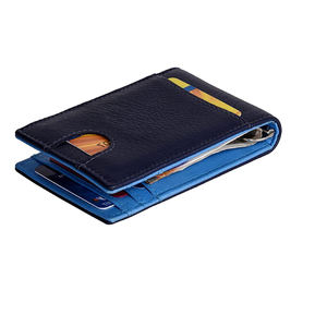 Nouveaux portefeuilles en cuir élégants pour hommes, design tendance à plusieurs poches, en cuir véritable, couleur unie. - Product Image 5