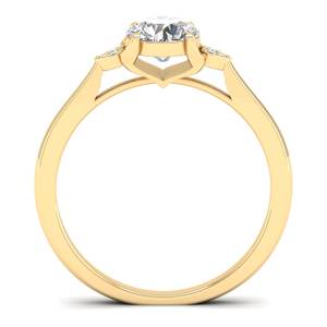 Anillo de Diamante Cultivado en Laboratorio REYES, Corte Redondo Personalizado, 0.85Ct, HPHT CVD, Certificado IGI, Oro Amarillo de 14K, Regalo para Fiesta de Compromiso, Joyería - Product Image 4